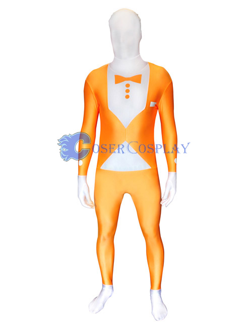 Orange Tuxedo Morphsuit Zentai Suit